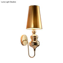 GobekUsa Contemporary Fabric Barrel Wall Mount Light - Bedroom Sconce Light (Black/Silver/White)