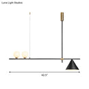 GobekUsa Contemporary Metal Cone Island Light with 3 Heads and Gold/Black Finish for Dining Room Ceiling