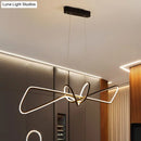 GobekUsa Contemporary Metal Dining Room Hanging Light Kit with Bowtie LED Island Lighting