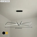 GobekUsa Contemporary Metal Dining Room Hanging Light Kit with Bowtie LED Island Lighting