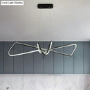 GobekUsa Contemporary Metal Dining Room Hanging Light Kit with Bowtie LED Island Lighting