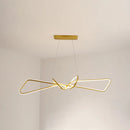 GobekUsa Contemporary Metal Dining Room Hanging Light Kit with Bowtie LED Island Lighting