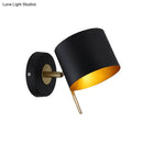 GobekUsa Contemporary Metal Drum Wall Sconce Light - Black, 1 Bulb - Bedroom Lighting Fixture
