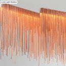 GobekUsa Contemporary Metal Gold LED Pendant Light for Dining Room - Linear Island Design, 39"/47" Wide