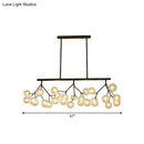 GobekUsa Contemporary Metal Hanging Chandelier with Black Finish - 27 Bubbles Island Lighting