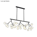GobekUsa Contemporary Metal Hanging Chandelier with Black Finish - 27 Bubbles Island Lighting