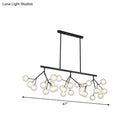 GobekUsa Contemporary Metal Hanging Chandelier with Black Finish - 27 Bubbles Island Lighting