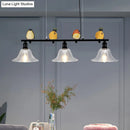 GobekUsa Contemporary Metal Island Pendant Lighting with Cone Glass Shades - Set of 3 Lights
