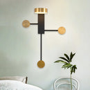 GobekUsa Contemporary Metal LED Circular Wall Sconce - Black, Warm/White Light