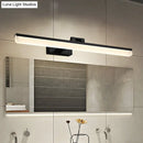 GobekUsa Contemporary Metal LED Vanity Sconce - 16.5"/28"/22.5" Wide - Black/Silver/Coffee - Adjustable Lighting