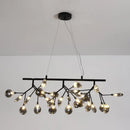 GobekUsa Contemporary Metal Pendant Lighting with Round Canopy for Bedroom - Island Branch Design