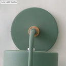 GobekUsa Contemporary Metal Wall Light Sconce - Cylindrical 5" W - Gray/White/Green - Mounts over Table