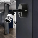 GobekUsa Contemporary Metal Wall Mounted LED Sconce Light in Black/White - Warm/White Light