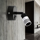 GobekUsa Contemporary Metal Wall Mounted LED Sconce Light in Black/White - Warm/White Light
