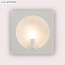 GobekUsa Contemporary Metal Wall Sconce Lamp with Squared/Rounded Shade - 1-Light Bathroom Lighting in Black/White
