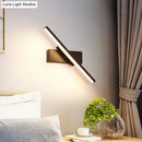 GobekUsa Contemporary Metallic Black/White LED Wall Sconce in Warm/White Light: Linear Vanity Light Fixture