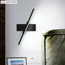 GobekUsa Contemporary Metallic Black/White LED Wall Sconce in Warm/White Light: Linear Vanity Light Fixture