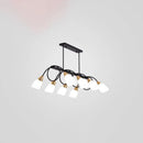 GobekUsa Contemporary Milk Glass Pendant Light - Tulip Shade Island Lamp, Ideal for Restaurants