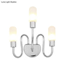 GobekUsa Contemporary Milk Glass Pill Sconce with Chrome LED Flush Mount - 2/3 Lights