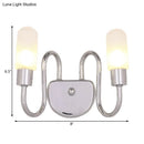 GobekUsa Contemporary Milk Glass Pill Sconce with Chrome LED Flush Mount - 2/3 Lights
