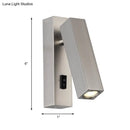 GobekUsa Contemporary Mini LED Wall Sconce with Rotatable Metallic Design - Black/Silver/White
