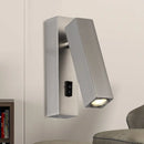 GobekUsa Contemporary Mini LED Wall Sconce with Rotatable Metallic Design - Black/Silver/White