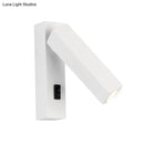 GobekUsa Contemporary Mini LED Wall Sconce with Rotatable Metallic Design - Black/Silver/White