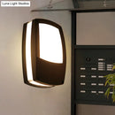 GobekUsa Contemporary Outdoor Black LED Wall Lamp - Acrylic Mount Light Fixture