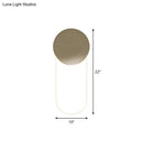 GobekUsa Contemporary Oval Wall Lamp with LED Acrylic Light Fixture and Gold Metal Shade for Bedrooms