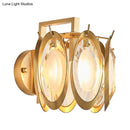 GobekUsa Contemporary Oval Wall Light with Clear Crystal Deco - Metallic 1-Light Fixture for Living Room