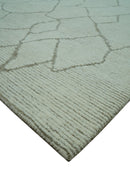 Contemporary Pattern Brown And Ivory Hand Tufted 8x10 Wool Rug
