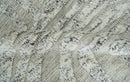 Contemporary Pattern Hand knotted High Low Ivory and Charcoal 8x10 wool Area Rug by The Rug Decor