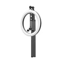 GobekUsa Contemporary LED Fill Light - Metallic Circular Mirror Lamp in Black/Pink with Tripod Design