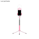 GobekUsa Contemporary Pink Metal Mobile Phone Holder with Ring Make-Up Lamp and LED Fill Flush Light