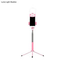 GobekUsa Contemporary Pink Metal Mobile Phone Holder with Ring Make-Up Lamp and LED Fill Flush Light