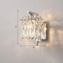 GobekUsa Contemporary Rectangle Wall Mount Sconce Light with Crystal Shade - Elegant Beveled Design
