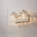 GobekUsa Contemporary Rectangle Wall Mount Sconce Light with Crystal Shade - Elegant Beveled Design
