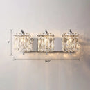 GobekUsa Contemporary Rectangle Wall Mount Sconce Light with Crystal Shade - Elegant Beveled Design