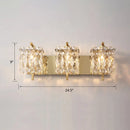 GobekUsa Contemporary Rectangle Wall Mount Sconce Light with Crystal Shade - Elegant Beveled Design