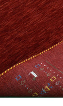 Red Hand-Loomed Contemporary Wool Area Rug - Artisanal Design by The Rug Decor