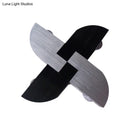 GobekUsa Contemporary RGB LED Aluminum Wall Sconce Lamp - Windmill Design in Black/Silver