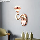 GobekUsa Rose Gold Metal Urn Wall Sconce with Twisted LED Arm – Contemporary Lighting Fixture