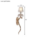 GobekUsa Contemporary Rose Gold Wave Sconce with Clear Ribbed Glass Shade - Wall Mounted Metal Lighting