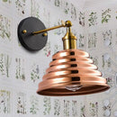 GobekUsa Rose Gold Ribbed Metal Wall Sconce - Contemporary 1 Light Lamp
