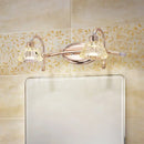 GobekUsa Contemporary Rose Gold Wall Vanity Light with Crystal Shade - 2/3 Bulbs