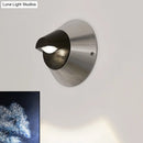 GobekUsa Contemporary Round Wall Light in Black - Aluminum, Warm/White Light, 1-Light Corridor Sconce Fixture