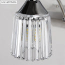 GobekUsa Contemporary Crystal Vanity Light - Fluted Clear Crystal Shades, Silver Finish, 3 Heads, Warm/White Light