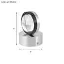 GobekUsa Contemporary Round Wall Lamp: Metal & Crystal LED Light for Dining Room, Silver Finish, Warm/White Illumination