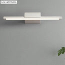 GobekUsa Contemporary Slim Metal Vanity Sconce LED Light Fixture - 16"/19.5"/23.5" Wide - White/Warm Light - Wall Mounted