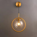 GobekUsa Contemporary Smoke Gray/Clear/Amber Glass Wall Lamp: Single Brass Finish Sconce Light Fixture